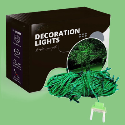 Aayansh Collection 25 LEDs 15 m Green Steady Bulb Rice Lights(Pack of 1)