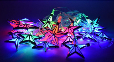 Home Delight 16 LEDs 3.18 m Multicolor Flickering Star Rice Lights(Pack of 1)