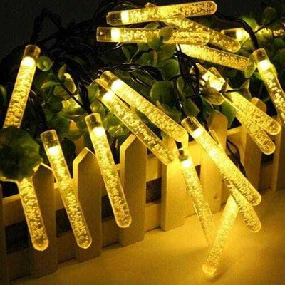 Creetycyle 12 LEDs 5 m Yellow Steady Bulb Rice Lights(Pack of 1)