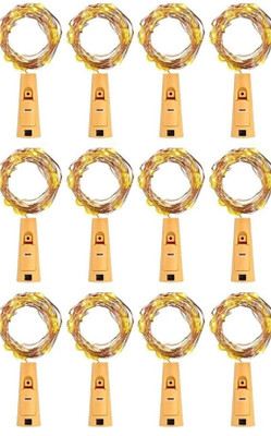 Business Squad 20 LEDs 1.98 m Yellow Steady String Rice Lights(Pack of 12)