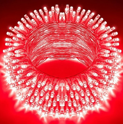 Illuminator 22 LEDs 10 m Red Steady Bulb Rice Lights(Pack of 1)