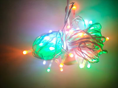 Lumicub 38 LEDs 21 m Orange, White, Green Color Changing, Flickering, Steady String Rice Lights(Pack of 3)