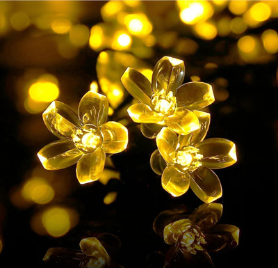 Opb 15 LEDs 3 m Yellow Steady Flower Rice Lights(Pack of 1)