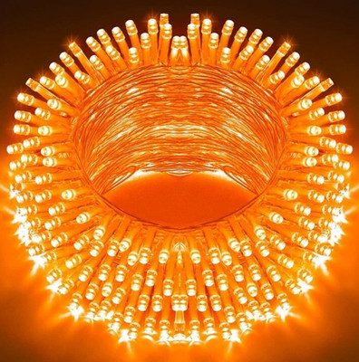 Illuminator 40 LEDs 12 m Orange Steady Bulb Rice Lights(Pack of 1)