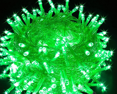 AJOLA 36 LEDs 12 m Green Steady Ball Rice Lights(Pack of 1)