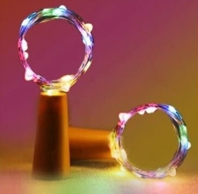 EKOKI 20 LEDs 2 m Multicolor Steady Bulb Rice Lights(Pack of 2)