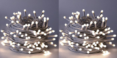 DOJI 36 LEDs 11 m White Steady String Rice Lights(Pack of 2)