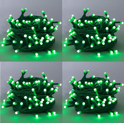 Errol 36 LEDs 11 m Green Steady String Rice Lights(Pack of 4)