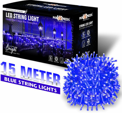 Pick Ur Needs 60 LEDs 15 m Blue Steady String Rice Lights(Pack of 1)