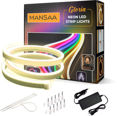MANSAA 50 LEDs 5 m Yellow Steady Strip Rice Lights(Pack of 1)