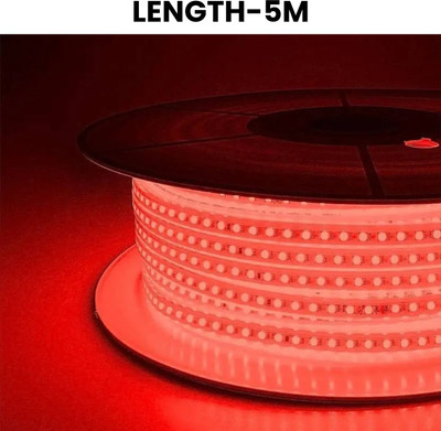 spark world 1200 LEDs 5 m Red Steady Strip Rice Lights(Pack of 1)