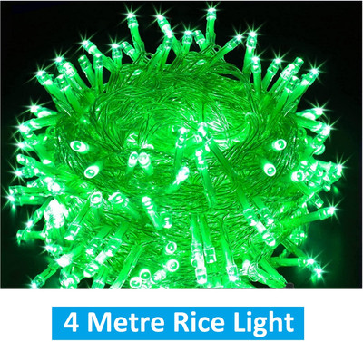 Sauran 15 LEDs 4 m Green Steady String Rice Lights(Pack of 1)