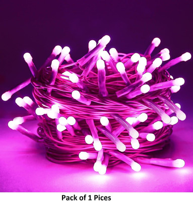 NEERUSSTORE 36 LEDs 12 m Purple Steady Ball Rice Lights(Pack of 1)