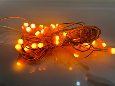 MOJO LIGHTING INDIA 30 LEDs 15 m Orange Flickering Bulb Rice Lights(Pack of 1)
