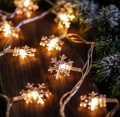 WunderVoX 14 LEDs 3.35 m Transparent Steady Snow Flake Rice Lights(Pack of 1)