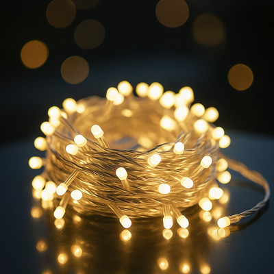 MPROW 34 LEDs 10 m Yellow Steady String Rice Lights(Pack of 4)