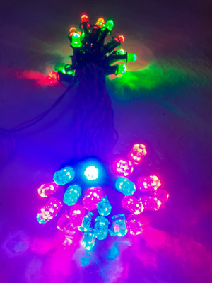 A.S.D. Electronics 50 LEDs 9.144 m Red, Blue, Green Flickering, Color Changing String Rice Lights(Pack of 1)