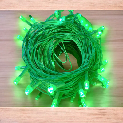 HASRU 100 LEDs 10.01 m Green Steady Bulb Rice Lights(Pack of 3)