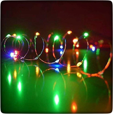 Business Squad 20 LEDs 1.98 m Multicolor Steady String Rice Lights(Pack of 10)