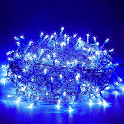 LightFlow 40 LEDs 10 m Blue Steady Bulb Rice Lights(Pack of 2)