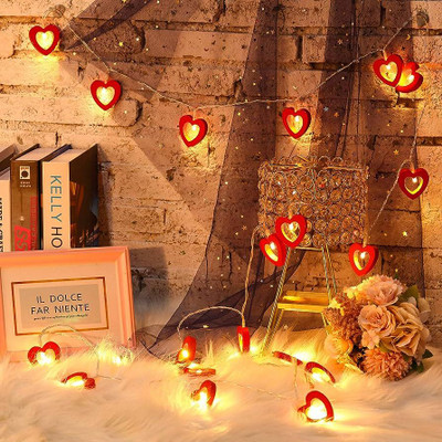 unbrand 20 LEDs 4 m Yellow Steady Heart Rice Lights(Pack of 1)