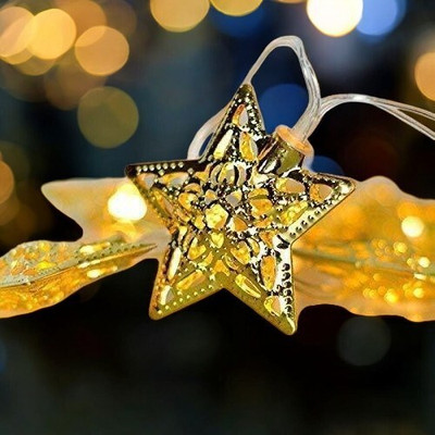 HASRU 14 LEDs 3.5 m Yellow Flickering Star Rice Lights(Pack of 1)