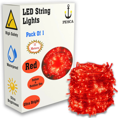 ARISERS 40 LEDs 11 m Red Steady String Rice Lights(Pack of 1)