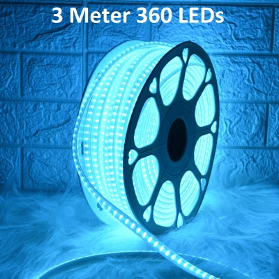 Trendx 360 LEDs 3 m Blue Steady Strip Rice Lights(Pack of 1)