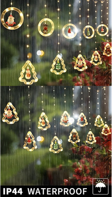 Kingdom 120 LEDs 3 m Yellow, White Steady Christmas Tree Rice Lights(Pack of 1)