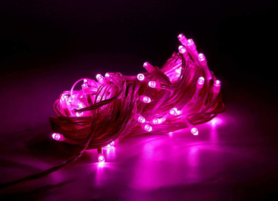 AgTrendz 40 LEDs 11.05 m Pink Steady String Rice Lights(Pack of 1)