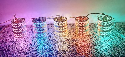 Sthai 5 LEDs 2.3 m Multicolor Steady String Rice Lights(Pack of 5)