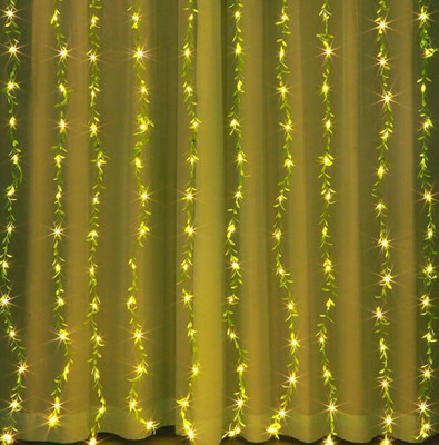 PRIMERISE 200 LEDs 3 m Yellow Steady Leaf Rice Lights(Pack of 1)