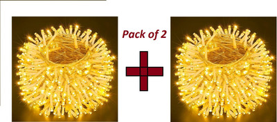 Biway 60 LEDs 20 m Transparent Steady Ball Rice Lights(Pack of 2)