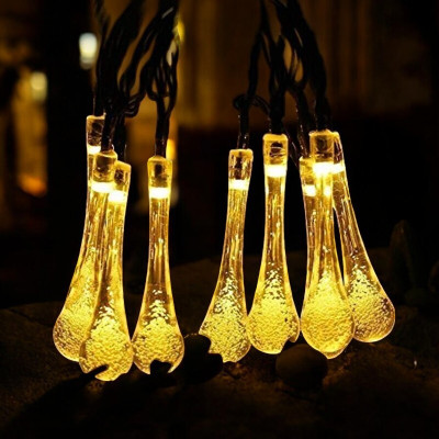 RaajaOutlets 20 LEDs 5.03 m Yellow Steady Water Drop Rice Lights(Pack of 1)