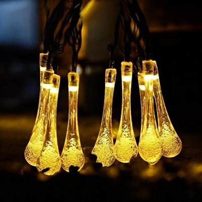 RaajaOutlets 20 LEDs 5.03 m Yellow Steady Water Drop Rice Lights(Pack of 1)