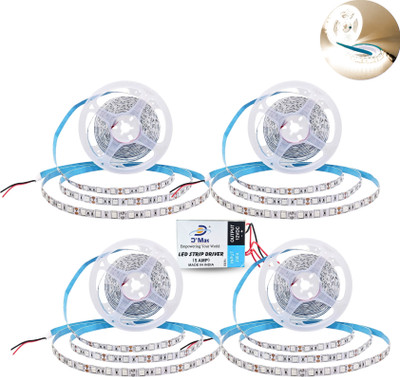 D'Mak 4 LEDs 5 m White Flickering Strip Rice Lights(Pack of 4)