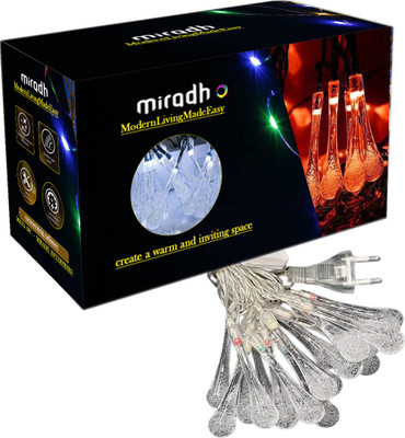 MIRADH 14 LEDs 3 m Orange Steady Water Drop Rice Lights(Pack of 1)