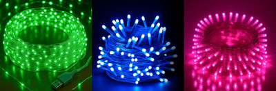 PKG 40 LEDs 11 m Multicolor Steady String Rice Lights(Pack of 3)