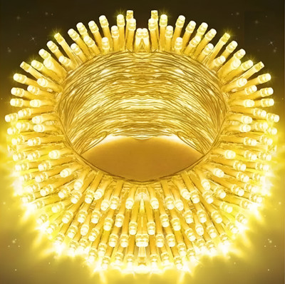 R Art 40 LEDs 11 m Yellow Steady String Rice Lights(Pack of 1)