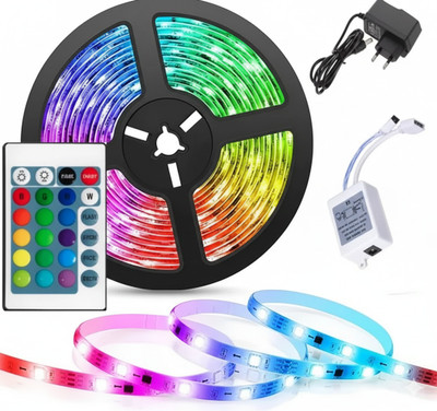 primeled 300 LEDs 5 m Multicolor Color Changing, Flickering, Steady Strip Rice Lights(Pack of 1)