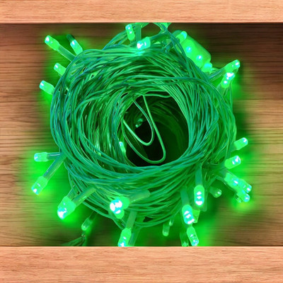 HASRU 100 LEDs 10.01 m Green Steady Bulb Rice Lights(Pack of 3)