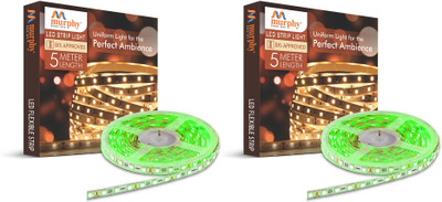 MURPHY 300 LEDs 5 m Green Steady Strip Rice Lights(Pack of 2)
