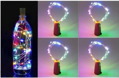 Ziggy 20 LEDs 2 m Multicolor Steady Bottle Rice Lights(Pack of 4)