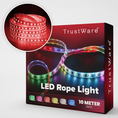 Trust Ware 1200 LEDs 10 m Red Steady Strip Rice Lights(Pack of 1)
