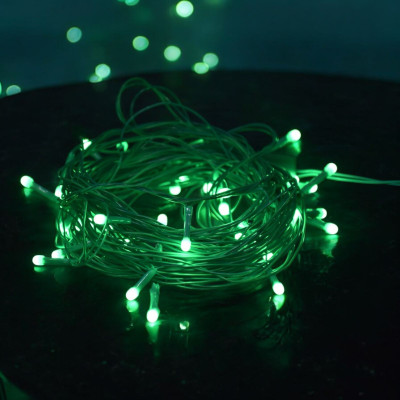 AgTrendz 38 LEDs 12 m Green Steady Bulb Rice Lights(Pack of 2)