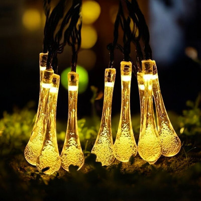 RaajaOutlets 20 LEDs 5.03 m Yellow Steady Water Drop Rice Lights(Pack of 1)
