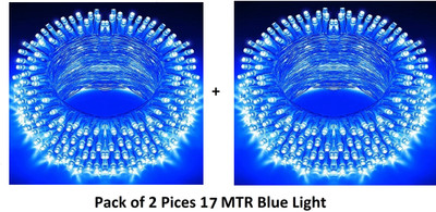 Jee Dee 60 LEDs 17 m Blue Steady Ball Rice Lights(Pack of 2)