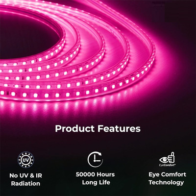 Trendx 2400 LEDs 20 m Pink Steady Strip Rice Lights(Pack of 1)