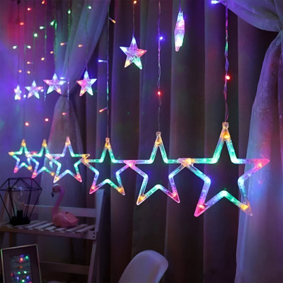 TechPride 138 LEDs 3 m Yellow Flickering Star Rice Lights(Pack of 1)