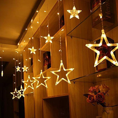Lakshya 138 LEDs 2.49 m Yellow Flickering Star Rice Lights(Pack of 1)